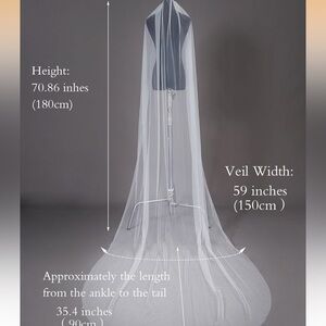 Amazon White Bridal Cathedral Veil